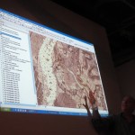 Eric Sanderson with historic Newtown Creek map